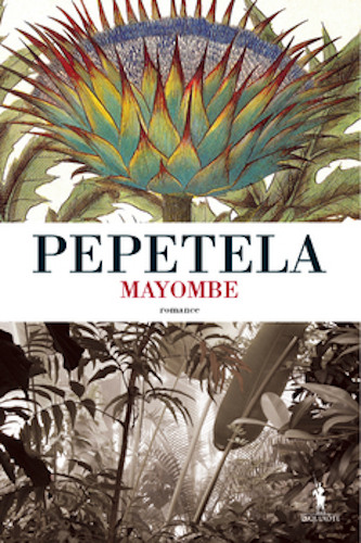 apa do livro “Mayombe”, de Pepetela, publicado pela editora Dom Quixote, do grupo editorial Leya. [2]