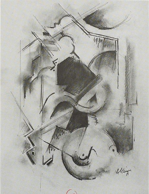 Obra “O retrato de Florent Schmitt”, de Albert Gleizes, um autor que recebeu influência do cubismo.