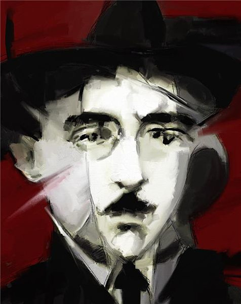 Pintura feita por Carlos Bottelho como representação dos heterônimos de Fernando Pessoa.