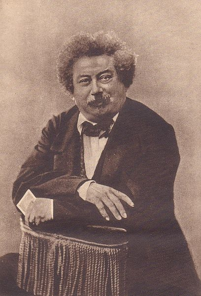 Fotografia de Alexandre Dumas, um romancista e dramaturgo francês.