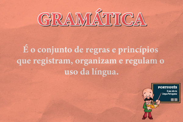 Imagem explicando o que é gramática.