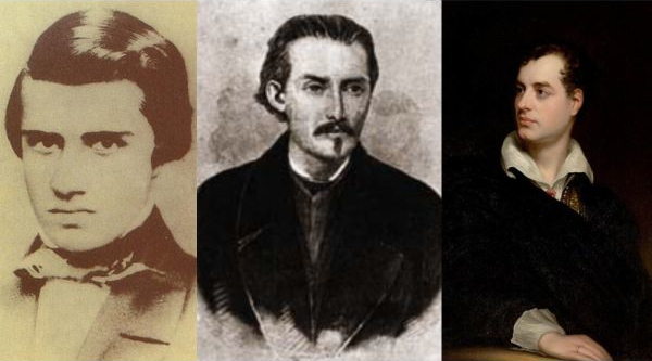 Álvares de Azevedo, Casimiro de Abreu e o britânico Lord Byron, três autores da segunda geração do romantismo. Álvares de Azevedo, Casimiro de Abreu e o britânico Lord Byron, três autores da segunda geração do romantismo.