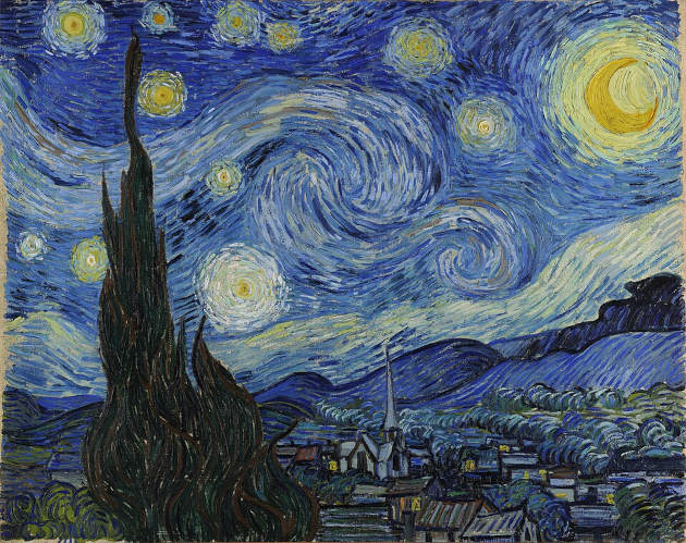 Noite Estrelada, obra de Van Gogh, em texto sobre intertextualidade.