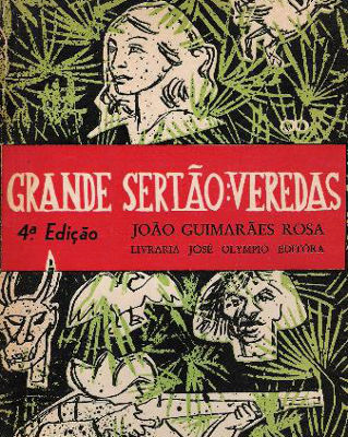 Capa de uma das primeiras edições de Grande Sertão: Veredas, de Guimarães Rosa. Editora José Olympio