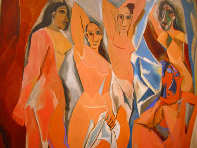 Les demoiselles d\'Avignon, de Picasso, deu início ao Cubismo, uma das tendências artísticas das Vanguardas Europeias *