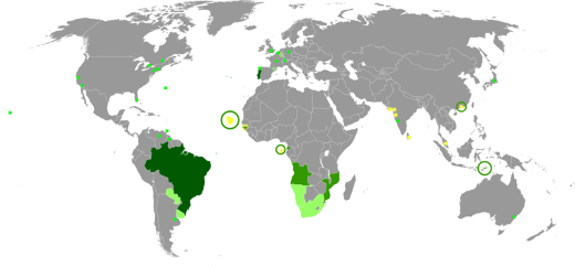 Portugal no mapa do mundo: países vizinhos e localização no mapa